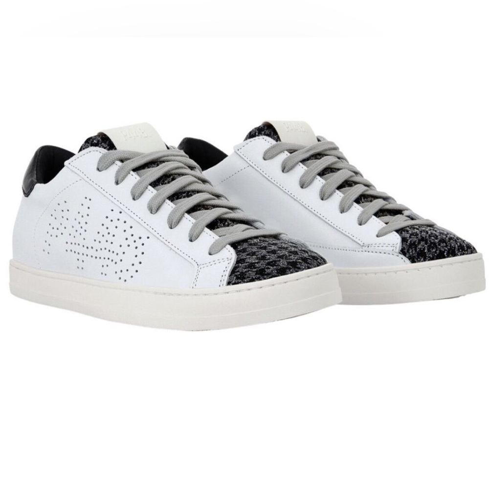 Women’s P448 John Houndstooth Sneaker Shoe White Pink Black Size 37/7